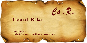 Cserni Rita névjegykártya